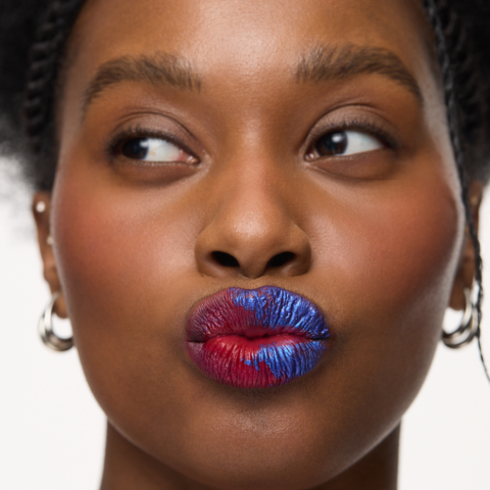 Lip stain color look